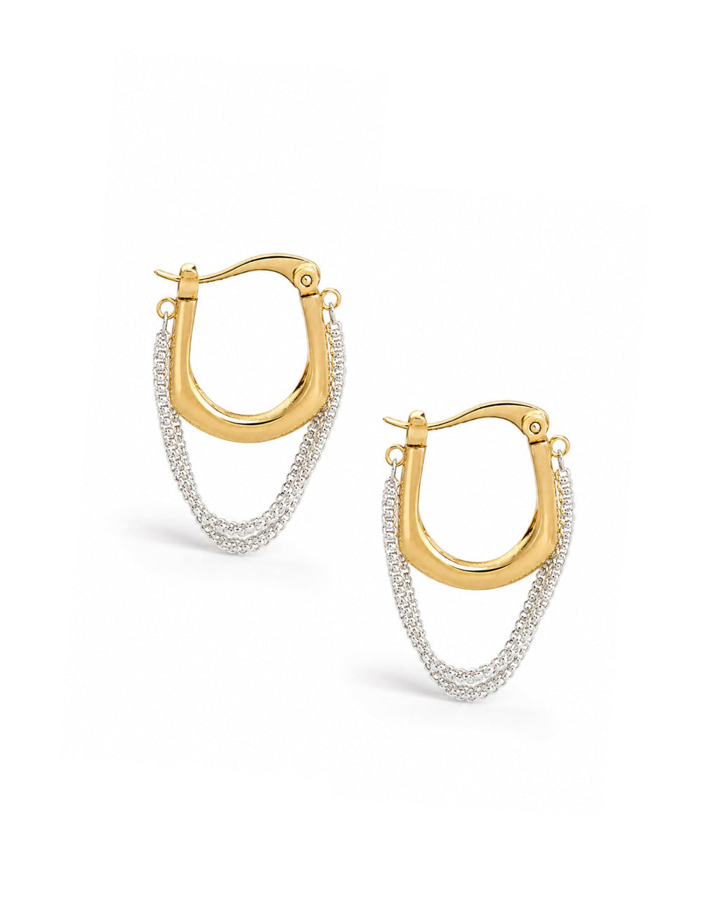 Chain Tassel Hoops